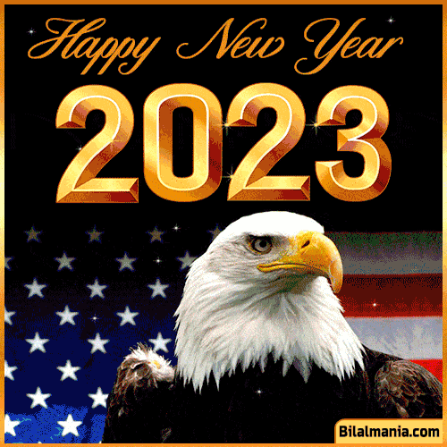 Usa happy new year 2023 gif