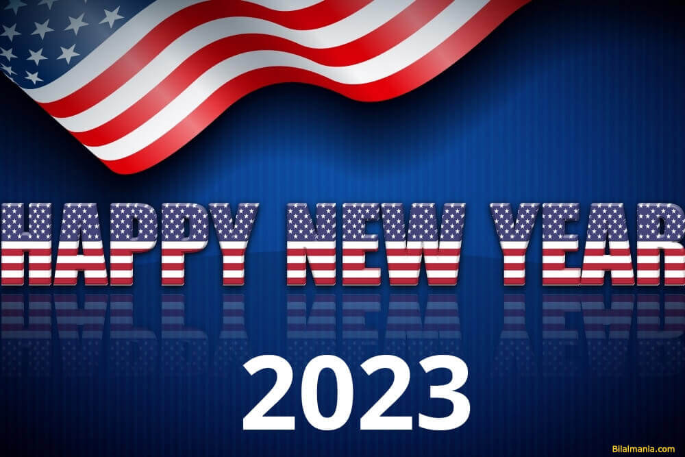 happy new year usa 2023. New year 2023 with usa flag