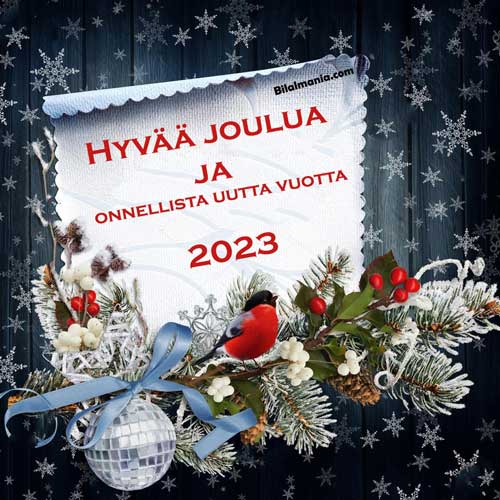 Hyvää joulua ja onnellista uutta vuotta 2023