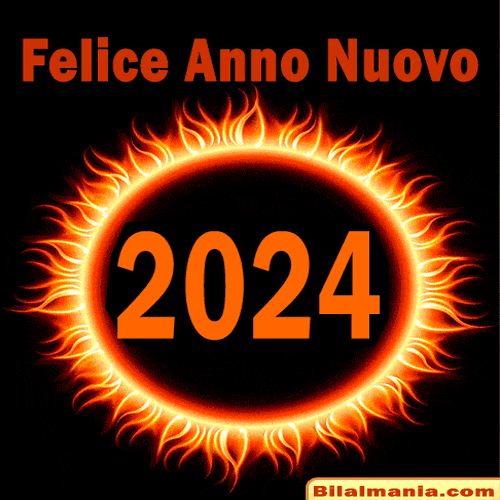 Felice Anno Nuovo 2024 GIF sole