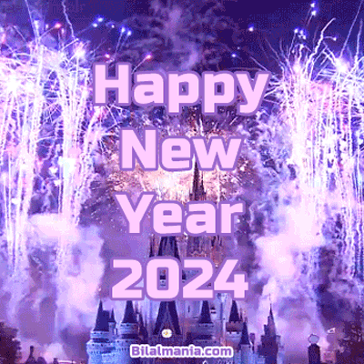 Happy New Year 2024 Gif Fireworks