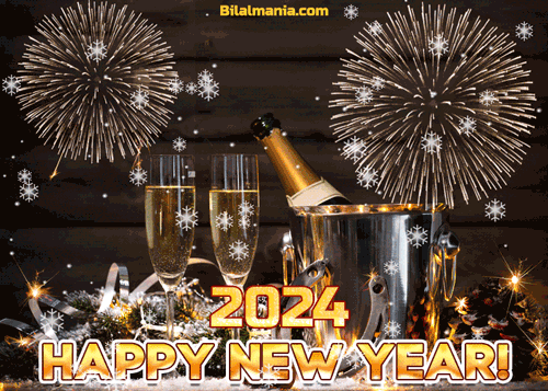 Happy New Year 2024 Gif Fireworks download