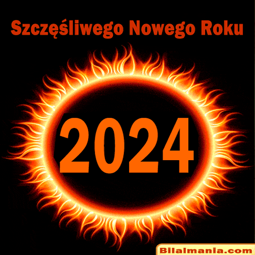 Szczęśliwego Nowego Roku 2024 GIF