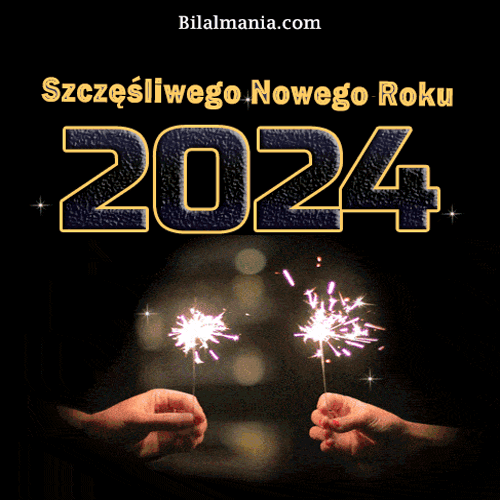 Szczęśliwego Nowego Roku 2024 Gify